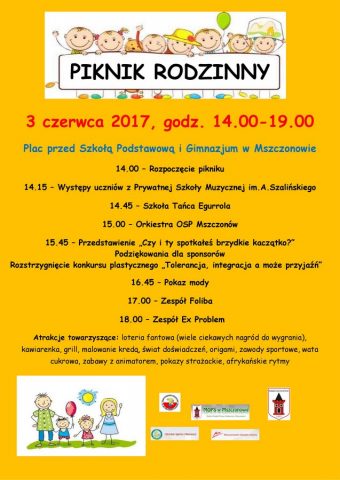 Plakat Piknik Rodzinny SP MSzczonów